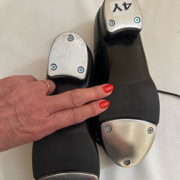 BOKIMD Boy’s Black Tap Dance Shoes - Size 5 Lace Up NWOT - Picture 5 of 6